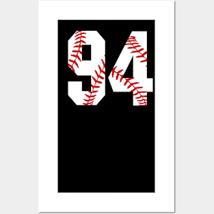 Baseball Number 94 #94 Baseball Shirt Jersey Favorite Player Biggest Fan Posters and Art